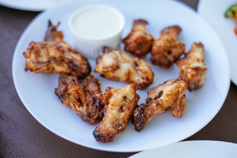 Assorted wing sauces lineup at East coast wings restaurant